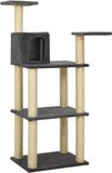 vidaXL Kattenkrabpaal met sisal krabpalen 118,5 cm donkergrijs