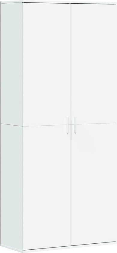 vidaXL Hoge kast 80x35x180 cm bewerkt hout wit