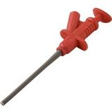 VOLTCRAFT MSK-122 rouge Pointe de test à pince de sécurité, connexion par fiche 4 mm CAT II 1000 V Rouge