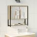 vidaXL Miroir de salle de bain Beige 60 x 16 x 60 cm Verre et Bois d'ingénierie