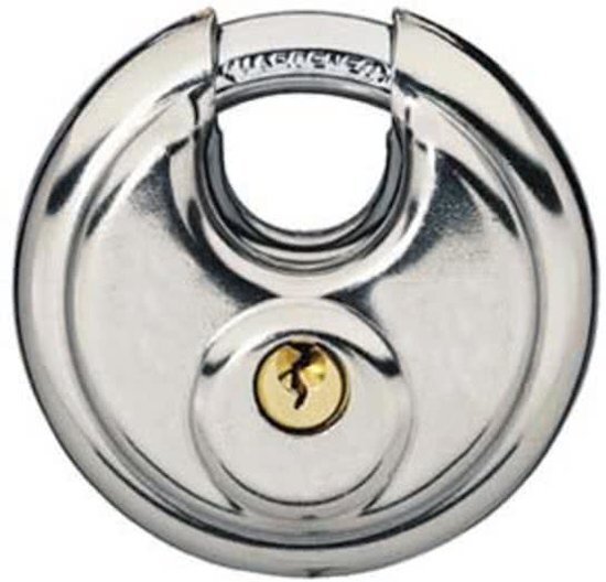 Huishoudkado.nl Discus Slot Slot Hangslot Heavy Duty Slot Stainless Steel 60mm met 2 sleutels