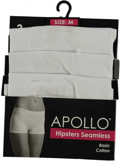 Apollo boxershort Seamless dames katoen wit 3 stuks