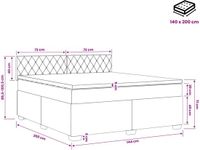 vidaXL Boxspringbed met matras en LED Roze 140 x 200 cm fluweel