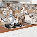 Ambiance Sticker Ambiance Azulejo Yerko 40 x 60 cm - 24 Zelfklevende Wandtegels voor Keuken en Badkamer