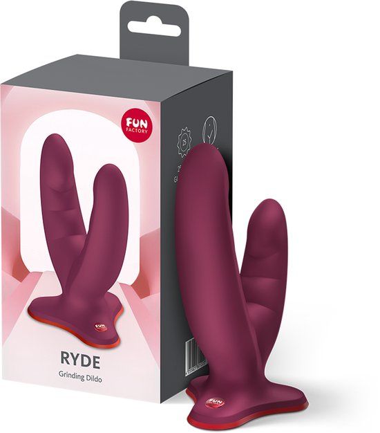 Fun Factory Ryde Grinding Dildo van siliconen met zuignap in Lila