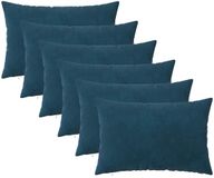 vidaXL Kussensloop 6 stuks HEERLEN Blauw 30 x 50 cm Fluweel