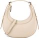 Coccinelle Leren handtas schoudertas Whisper Grained Leather Mini Bag Sandshell beige