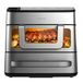 Cecotec Cecofry FoodCourt 18000 Airfryer en oven, 18 l, 4 pizza+, 2700 W, pizzaoven, 30,5 cm (12 inch), steen, 9 l airfryer, scheidingswand, kleurendisplay, roestvrij staal, synchronisatiecontainer