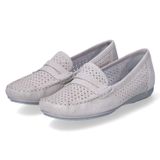 Rieker Damen Slipper Beige Rauleder Größe:42