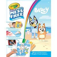CRAYOLA Color Wonder, schilderset met 18 kleursjablonen en 4 viltstiften Bluey, creatieve activiteit voor kinderen, leeftijd 3, 4 en 5 jaar