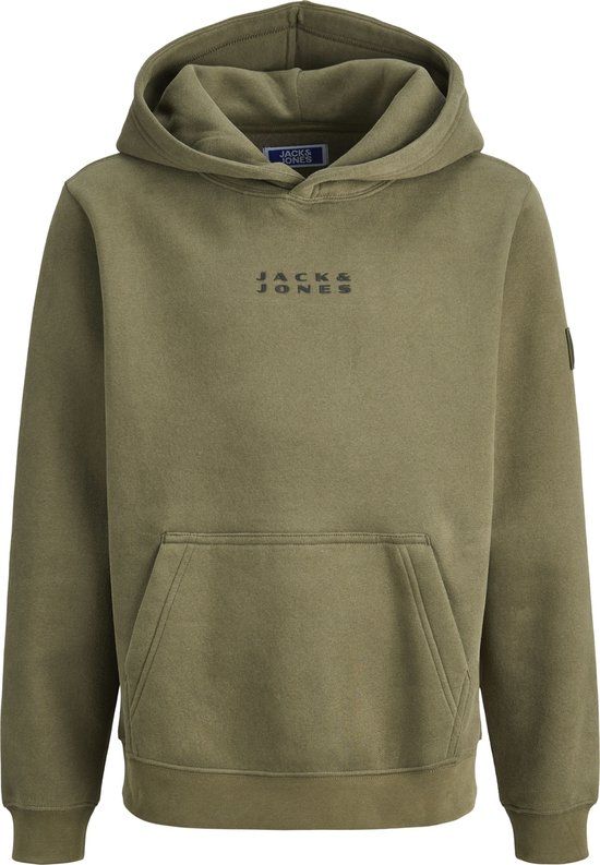 JACK&JONES JCOPOINT SWEAT BADGE HOOD JNR Jongens Sweater Katoen Polyester Lange mouw Capuchon Grape Leaf 152