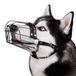 BRONZEDOG Hondenmuilkorf verstelbare duurzame metalen draadmand voor grote en extra grote honden met lederen banden, ademend, drinkbaar, training, voorkomt bijten