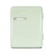 H.Koenig SWEISS Mini-koelkast, retrostijl, wit, vintage, 31 l, compact, voor levensmiddelen, dranken, cosmetica, temperatuur instelbaar 6°-15°C, 24dB, verstelbare poten, groen