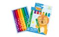 Jovi MY FIRST 6 viltstiften, super wasbaar voor kinderen, brede punt, afgeronde punt, verschillende kleuren (1206)