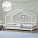 en.casa Kinderbed Knätten huisbed met matras 70x140 cm wit