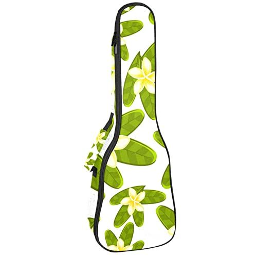 Mersov Concert Ukulele Rugzak, Heavy Duty Ukulele Case Bag met Opslag, Sopraan Concert Tenor Ukulele 10MM Gewatteerde Bag Tropisch Naadloos Patroon