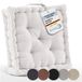 Beautissu Mila - Coussin d'assise Coussin de matelas 50x50x8 cm - Coussin de sol avec poignée de transport pratique - coussin naturel