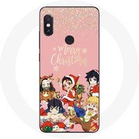 Maniacase Hoesje voor Xiaomi Redmi Note 5 Pro Demon Slayer Merry Christmas Poster Anime Manga