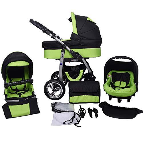 Lux4Kids ChillyKids 3-in-1 Megaset alles in één Isofix Dino by ChillyKids groen & zwart 2-in-1 zonder babyzitje