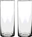 Mica Decorations Vaas - 2x - cilinder - helder glas - D12 x H25 cm