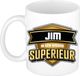 Bellatio Decorations Naam mok Jim - wit - Superieur - keramiek - 300 ml - collega beker - cadeau