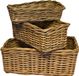 AVH-Collectie AVH Outdoor Tuinmeubelen Chen mandenset Bruin Riet 30x30xH26 cm, 43x21xH16 cm en 50x28xH20 cm