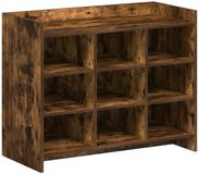vidaXL Schoenenkast Gerookt eiken 85 x 39,5 x 70 cm Bewerkt hout