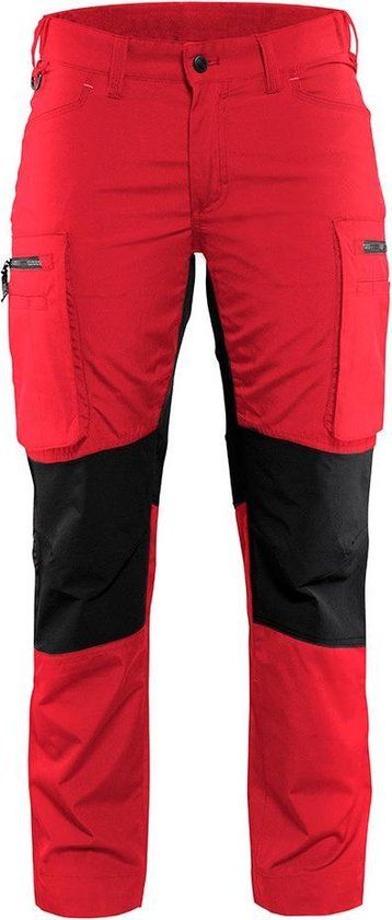 Blåkläder Dames Service werkbroek Stretch 7159-1845 - Vrouwen - Rood/Zwart - 46