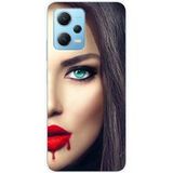 Xiaomi Siliconen hoesjes compatibel met Xiaomi Redmi Note 12 5G, Xiaomi Poco X5 Lips Blood