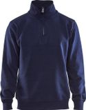 Merkloos Blaklader Sweatshirt Jersey 1/2 rits 3365-1048 - Marineblauw - L