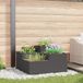 vidaXL Plantenbak Zwart Staal 80 x 80 x 48 cm