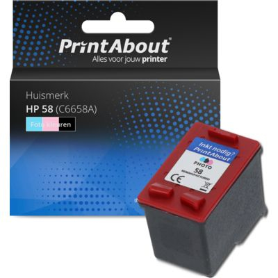 PrintAbout Huismerk HP 58 (C6658A) Inktcartridge Foto kleuren