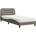 Maison Exclusive - Lit avec matelas « Hvar » taupe 80 x 200 cm en tissu