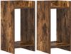vidaXL Plantenstandaard 2 stuks gerookt eiken 30 x 30 x 60 cm