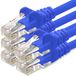 1aTTack.de Cat.6 netwerkkabel - blauw - 5x - 1m - (Set) - CAT6 Ethernetkabel LAN-kabel 1000 Mbit patchkabel