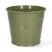Cache-pot, zinc, vert olive, Ø17 cm