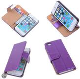 Best Cases PU Leder Lila Hoesje iPhone 5c Book/Wallet Case