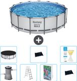 Bestway Steel Pro MAX Zwembad - Rond - 457 x 122 cm - Grijs