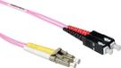 ACT RL8707 Glasvezel Patchkabel Duplex LSZH - LC/SC 50/125µm OM4 - 7 meter - Paars