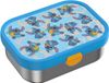 Mepal RVS bento lunchbox Campus - 750 ml - Broodtrommel met vakjes voor kinderen - Geschikt voor 4 boterhammen - Lunchbox RVS - Stitch