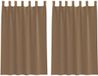 vidaXL - Gordijnen - voile - met - lussen - 2 - st - 140x175 - cm - lichtbruin