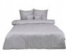 Adamas Hotel Kwaliteit Beddengoed 220x200 Gris à Rayures Coton Satiné