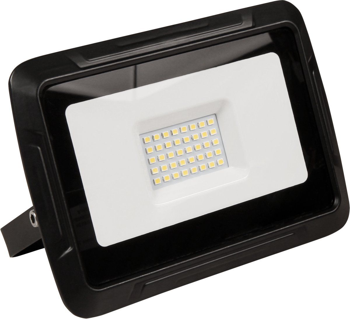 MC-Shine LED Breedstraler - Super-Slim - 50 Watt - 3500 Lumen - 3000K - Warm wit - IP65 - Zwart
