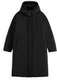 Scotch & Soda Dames Long Puffer Coat with Hood Noir M