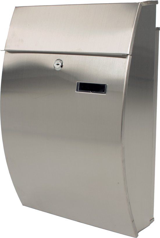 V-part Tian Brievenbus - Mat RVS - Wandbrievenbus - Modern