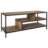 HOME DECO FACTORY, HD0485, TV-meubel Edison met modern en strak design, geoptimaliseerde opbergruimte, stevig en veelzijdig, eenvoudig te monteren - Afmetingen: 110x45x40 cm, Kleur: Bruin Zwart