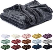 Lavea® Fleece Deken 150x200 cm – 1-persoons, Zacht – Warme Knuffeldeken van Pluizige Microvezel voor Bank en Bed, Ademend en Wasbaar – Antraciet
