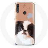 Maniacase Etui voor Huawei P30 Lite Japanse Spaniël Zwart-Wit Hondenras