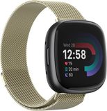 Strap-it Smartwatch bandje - Milanees bandje - licht goud - Maat L