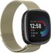 Strap-it Smartwatch bandje - Milanees bandje - licht goud - Maat L